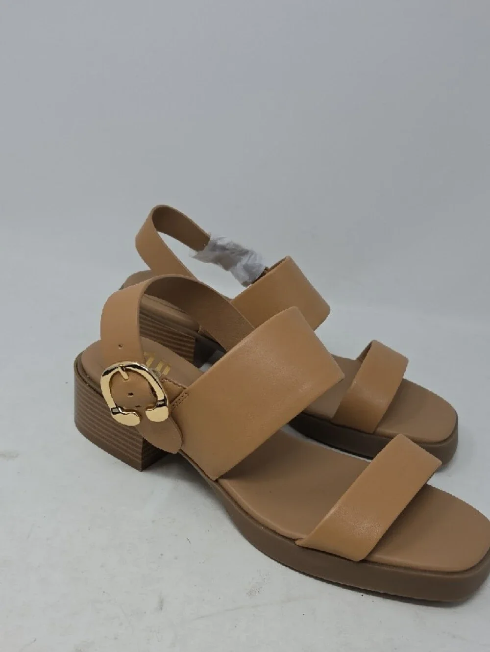 AEROSOLES Dantay Tan Slingback Block Heel Strappy Sandals Size 10.